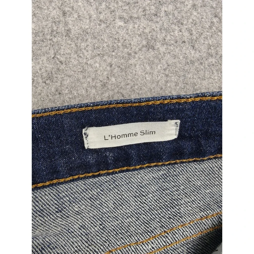 Frame L'Homme Slim‎ Jeans Mens 34x32 Blue Dark Wash Slim Tapered Denim Pants